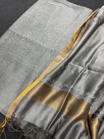 Load image into Gallery viewer, Lucknowi Chikanwork Chanderi silk top and dupatta
