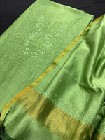Load image into Gallery viewer, Lucknowi Chikanwork Chanderi silk top and dupatta