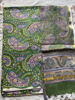 Load image into Gallery viewer, 5 m handblock cotton fabric with Kota doria dupatta