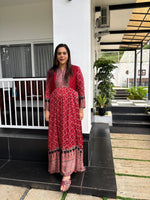 Load image into Gallery viewer, Designer style modal silk ajrakh gown