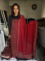 Load image into Gallery viewer, Pure georgette handblock ajrakh top and dupatta 2 piece set