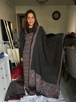 Load image into Gallery viewer, Pure georgette handblock ajrakh top and dupatta 2 piece set