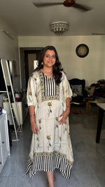 Load image into Gallery viewer, Modal silk ajrakh kaftan top