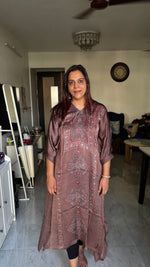 Load image into Gallery viewer, Modal silk ajrakh kaftan top