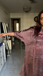 Load image into Gallery viewer, Modal silk ajrakh kaftan top