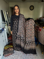 Load image into Gallery viewer, Natural Dyes ajrakh Handblock Printed Modaal silk 2 Piece with unique Design suit MF0082
