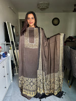 Load image into Gallery viewer, SITAARA Eid Edit 2026 Handworked Natural dye modal silk handblocked ajrakh 3 m top and dupatta 2 piece set