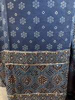 Load image into Gallery viewer, SITAARA Eid Edit 2026 Handworked Natural dye modal silk handblocked ajrakh 3 m top and dupatta 2 piece set