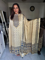 Load image into Gallery viewer, SITAARA Eid Edit 2026 Handworked Natural dye modal silk handblocked ajrakh 3 m top and dupatta 2 piece set