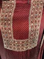 Load image into Gallery viewer, SITAARA Eid Edit 2026 Handworked Natural dye modal silk handblocked ajrakh 3 m top and dupatta 2 piece set