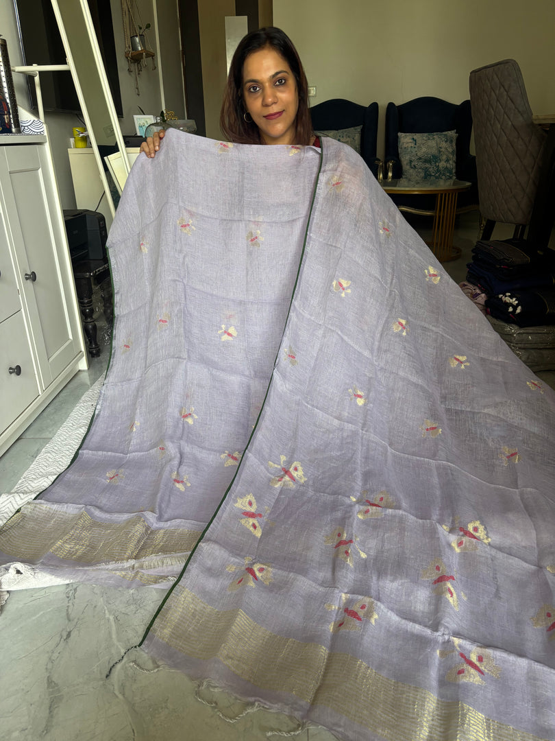 Pure linen handweaved jamdani 2 piece set