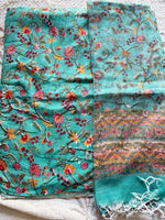 Load image into Gallery viewer, 5 m handblock cotton fabric with Kota doria dupatta