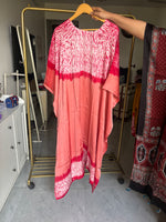 Load image into Gallery viewer, Modal silk shibori stitched kaftan free size