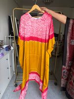 Load image into Gallery viewer, Modal silk stitched kaftan free size