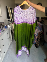 Load image into Gallery viewer, Modal silk shibori stitched kaftan free size