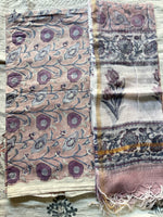Load image into Gallery viewer, 5 m handblock cotton fabric with Kota doria dupatta
