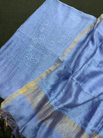 Load image into Gallery viewer, Lucknowi Chikanwork Chanderi silk top and dupatta
