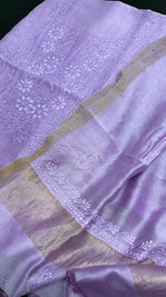 Load image into Gallery viewer, Lucknowi Chikanwork Chanderi silk top and dupatta
