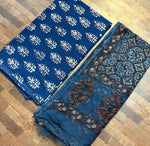 Load image into Gallery viewer, 5 m jahota natural dye Handblock cotton fabric with jahota Kota doria dupatta