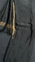 Load image into Gallery viewer, Pure Chanderi silk lucknowi chikankari top and dupatta
