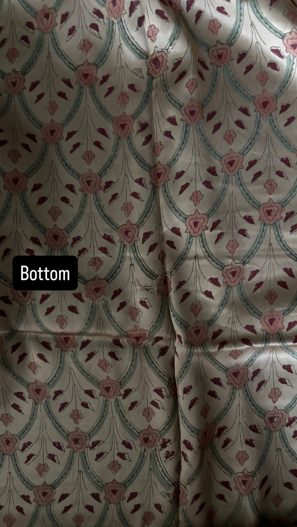 Handblock chikku shade modal cotton 3 piece set
