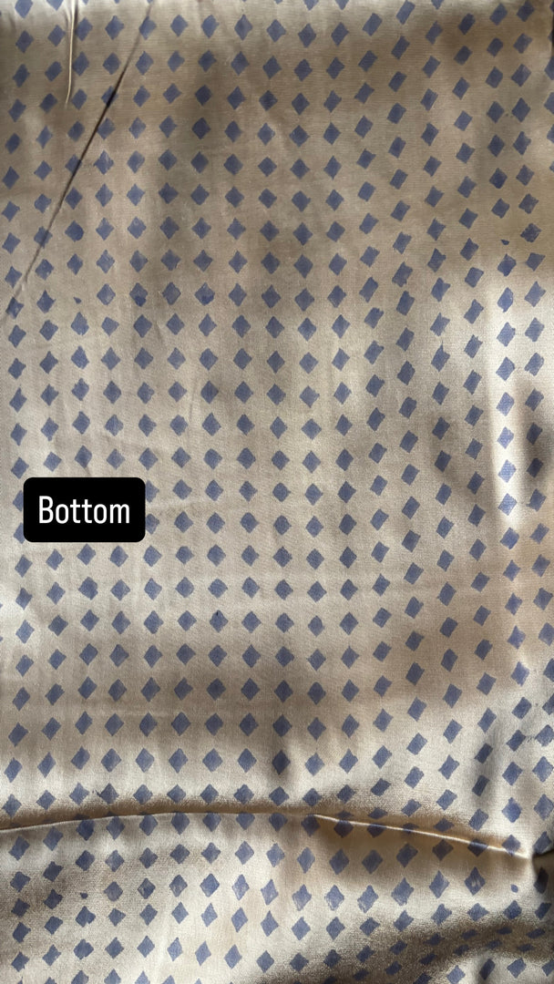 Handblock chikku shade modal cotton 3 piece set