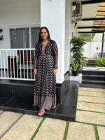 Load image into Gallery viewer, Designer style modal silk ajrakh gown