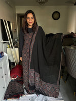 Load image into Gallery viewer, Pure georgette handblock ajrakh top and dupatta 2 piece set
