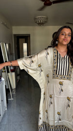 Load image into Gallery viewer, Modal silk ajrakh kaftan top