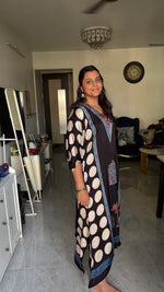 Load image into Gallery viewer, Modal silk ajrakh kaftan top