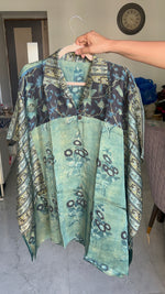 Load image into Gallery viewer, Vanaspathi handblocked modal silk kaftan shirt