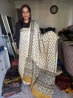 Load image into Gallery viewer, Natural Dyes ajrakh Handblock Printed Modaal silk 2  Piece with unique  Design suit MF0082