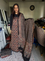 Load image into Gallery viewer, Natural Dyes ajrakh Handblock Printed Modaal silk 2  Piece with unique  Design suit MF0082
