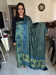 Pure vanaspathi handblocked modal silk 2 piece suit