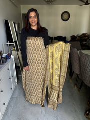 Pure vanaspathi handblocked modal silk 2 piece suit