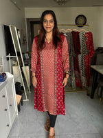 Load image into Gallery viewer, Natural dye modal silk ajrakh top
