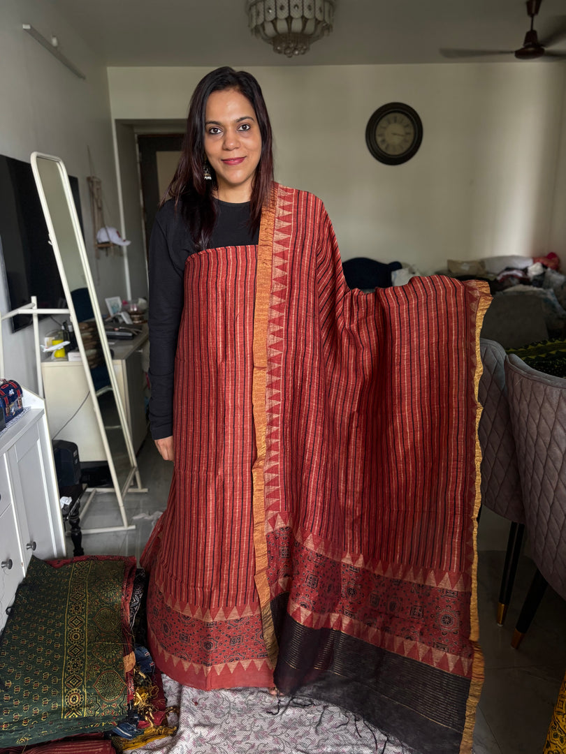 AJRAK linen by linen 2 piece set MF0083