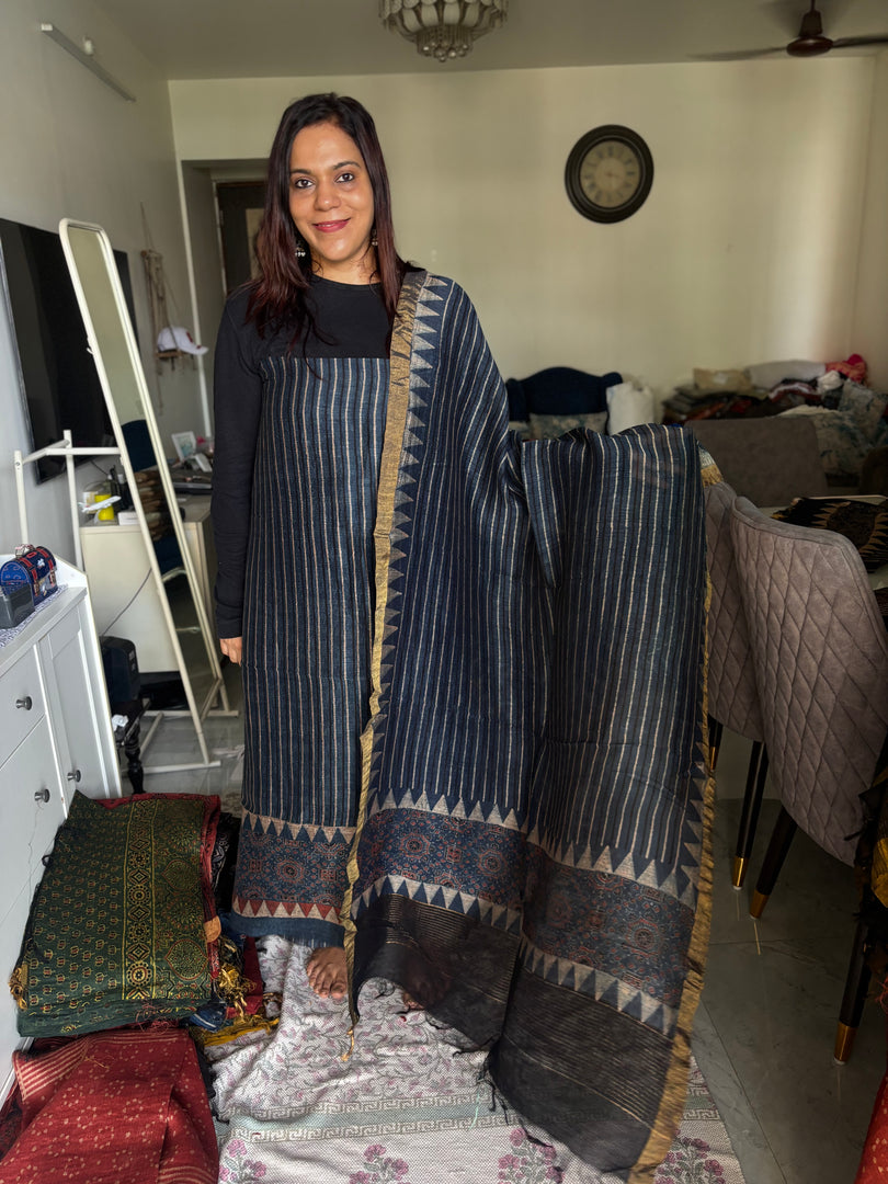AJRAK linen by linen 2 piece set MF0083