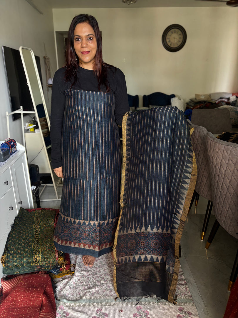 AJRAK linen by linen 2 piece set MF0083