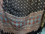 Load image into Gallery viewer, SITAARA Eid Edit 2026 Handworked Natural dye modal silk handblocked ajrakh 3 m top and dupatta 2 piece set