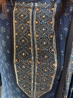 Load image into Gallery viewer, SITAARA Eid Edit 2026 Handworked Natural dye modal silk handblocked ajrakh 3 m top and dupatta 2 piece set