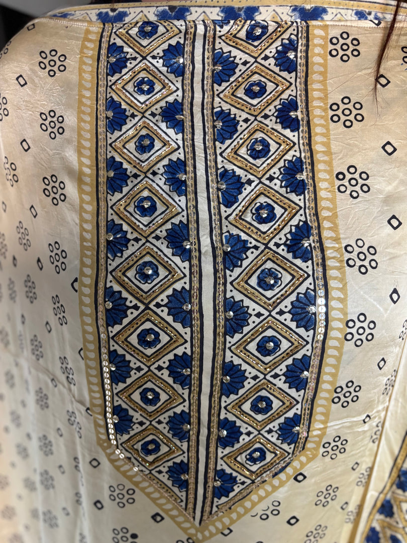 SITAARA Eid Edit 2026 Handworked Natural dye modal silk handblocked ajrakh 3 m top and dupatta 2 piece set