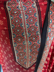 SITAARA Eid Edit 2026 Handworked Natural dye modal silk handblocked ajrakh 3 m top and dupatta 2 piece set