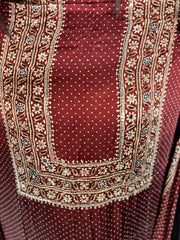 SITAARA Eid Edit 2026 Handworked Natural dye modal silk handblocked ajrakh 3 m top and dupatta 2 piece set