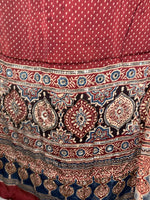 Load image into Gallery viewer, SITAARA Eid Edit 2026 Handworked Natural dye modal silk handblocked ajrakh 3 m top and dupatta 2 piece set