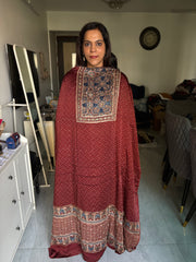 SITAARA Eid Edit 2026 Handworked Natural dye modal silk handblocked ajrakh 3 m top and dupatta 2 piece set