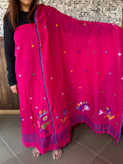 Pure cotton handweaved jamdani top and dupatta 2 piece set