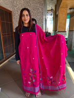 Load image into Gallery viewer, Pure cotton handweaved jamdani top and dupatta 2 piece set
