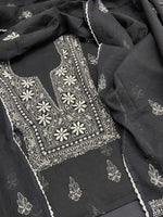 Load image into Gallery viewer, Kota doria Chikankari unstitched top and dupatta
