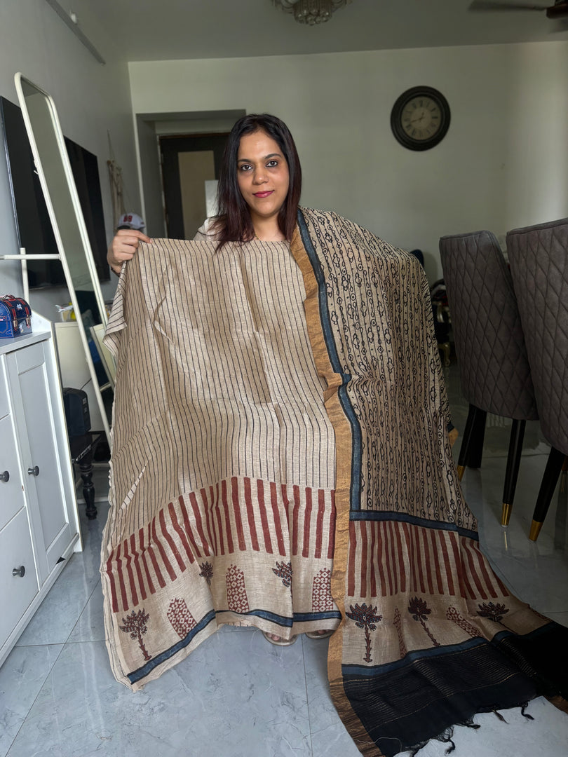 AJRAK linen by linen 2 piece set MF0084